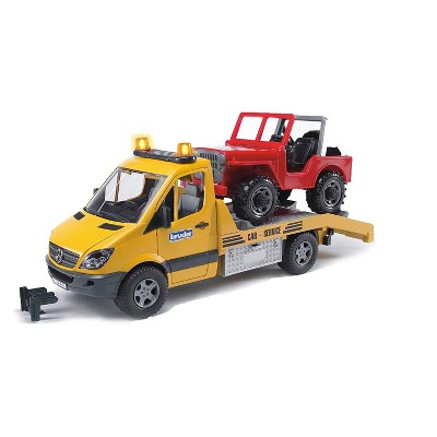 Bruder MB Sprinter Flatbed Truck, Cross Country Vehicle, with Light & Sound Module