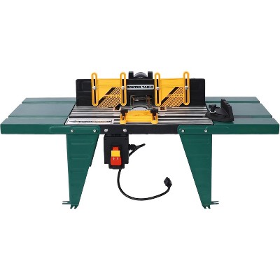 Electric Benchtop Router Table, Wood Working Craftsman Tool, Universal Benchtop Router Tables Top with Steel Stands, Aluminum Woodworking Bench
