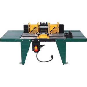Electric Benchtop Router Table, Wood Working Craftsman Tool, Universal Benchtop Router Tables Top with Steel Stands, Aluminum Woodworking Bench - 1 of 4