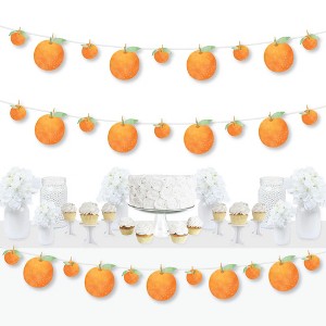 Big Dot of Happiness Little Clementine - Orange Citrus Baby Shower or Birthday Party DIY Decorations - Clothespin Garland Banner - 44 Pieces - 1 of 4