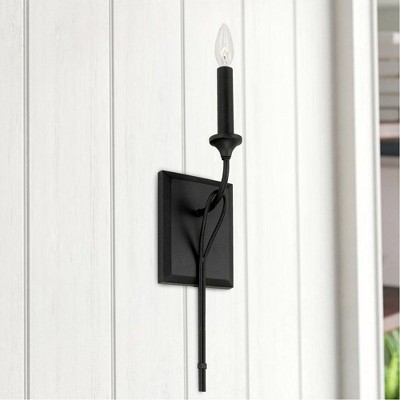 Bentley Black Iron Dimmable 1-Light Wall Sconce