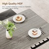 Square Dining Table Set for 4 with Wood Tabletop, 2 Upholstered Chairs & Bench, Heavy-Duty Metal Frame, Storage Dinette Set for Dining Room - 3 of 4