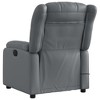 vidaXL Gray Faux Leather Massage Recliner Chair - Manual Recline, Vibration Massage, Side Pocket, Sturdy Frame For Living Room, Lounge - 4 of 4