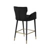 Meridian Furniture,Luxe Black Velvet Stool, Set of 2 - 2 of 4