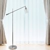 Swing Arm Floor Lamp with Glass Cylindrical Shade - Lalia Home - image 3 of 4