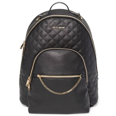 black and gold diaper backpack