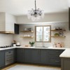 PAKOKULA 5-Light Black starburst Creative Chandelier with Round Crystal shade for Kitchen Island - 3 of 4