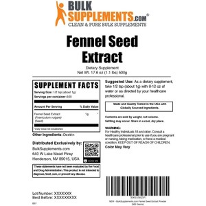 BulkSupplements Fennel Extract Powder - 1 of 4