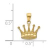 Black Bow Jewelry 14k Yellow Gold Diamond Cut Flat Crown Pendant, 15mm (9/16 inch) - 3 of 4