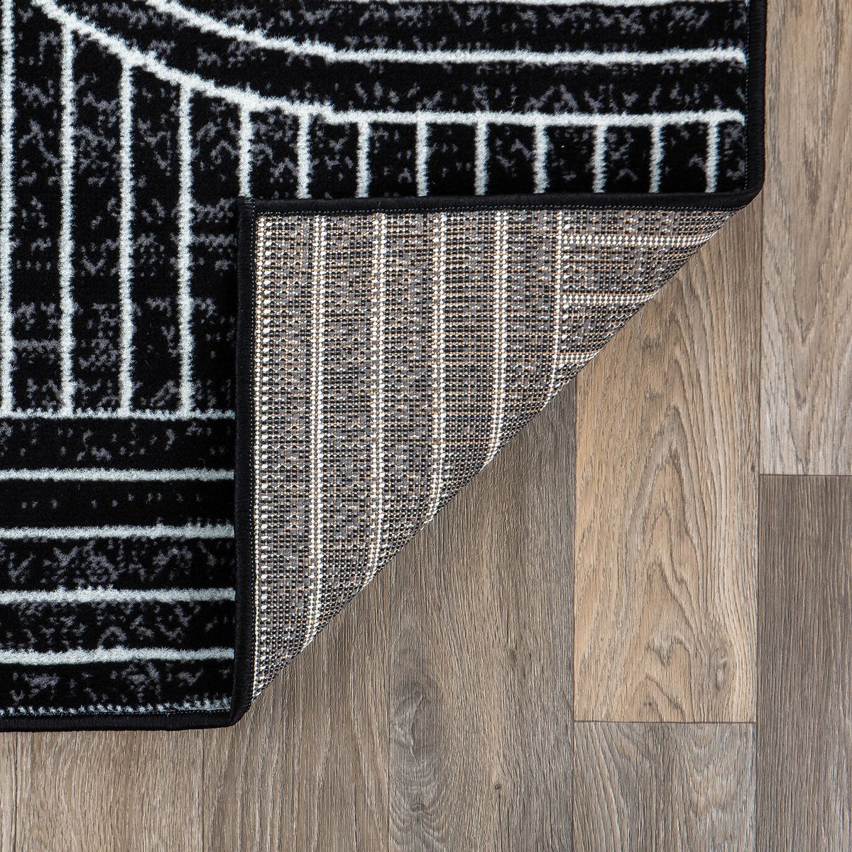 World Rug Gallery Contemporary Stripe Arch Design Area Rug: Stain & Fade-Resistant, Low Pile, Pet Friendly - thumbnail 4