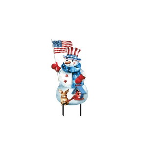 Briarwood Lane Winter Metal Art 30x13 American Snowman For Winter Metal Art - 1 of 3