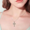 Religious Cross Pendant Necklace, Origami Design Gift for Women Men 1.61*0.85 inches,chain size: 18+2 inch,width:1.2 - 2 of 4