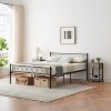 Bed Frame with Headboard and Footboard Featuring Iron Heart Design, Platform Bed for Boys and Girls, No Box Spring Needed, Easy Assembly - 2 of 4