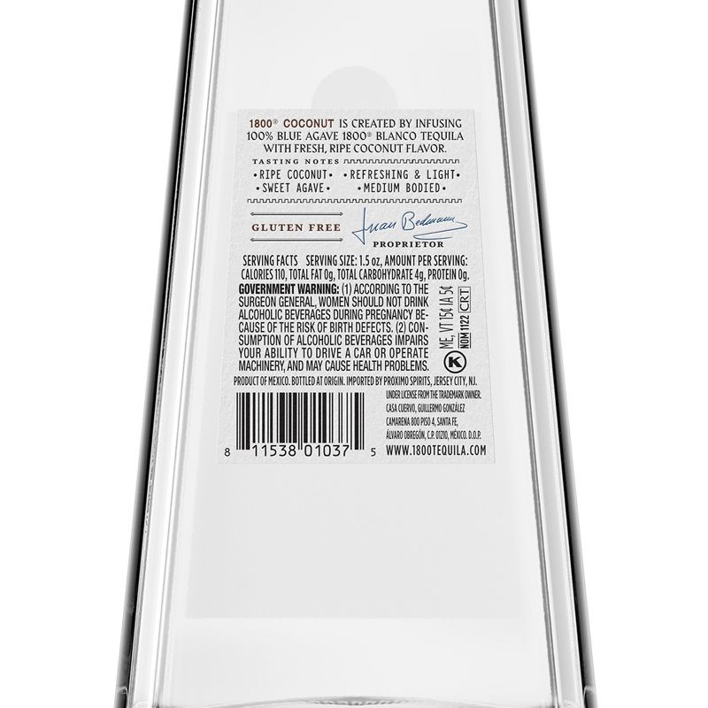 1800 Coconut Tequila - 750ml Bottle, 4 of 20