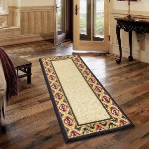Kumasinova Southwest Area Rug with Vibrant Colors for Living Room, Kid & Pet-Friendly, Made in Turkey, Stain-Resistant Door Mat - 1 of 4