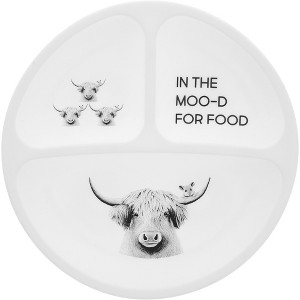 Pavilion Gift Company - Moo-d - Divided Silicone Suction Plate - Dining Plates - 1 of 4