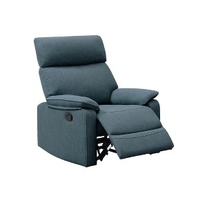 Burlap Fabric Manual Recliner Chair with Cushion Back, Pillow Top Arms, and Padded Headrest - 1 of 4