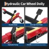 Hydraulic Car Wheel Dolly Jack Set of 2, Heavy Duty 1500 LBS Car Wheel Dolly Vehicle Skates Positioning with Foot Pedal for Auto Tire Repairing - 3 of 4