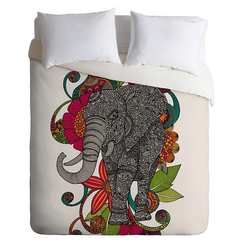 Valentina Ramos Ruby The Elephant Lightweight Duvet Cover Queen