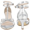 BLISSFUL STEP Polyurethane Women's Ankle Strap Open Toe Slingback Sandals - 2 of 3