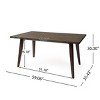 Modern Indoor 6 Seater Dining Room Table and Dining Chairs,7 Pieces Wood Farmhouse Kitchen Table and Parsons Dining Chairs Set-Cuddlewood - 4 of 4
