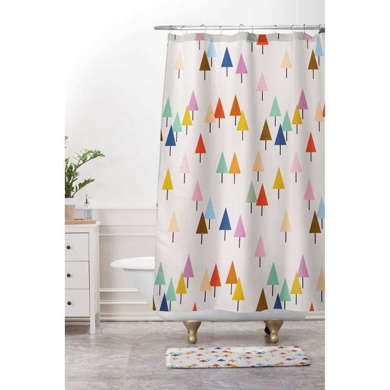Showmemars Colorful Little Festive Trees Shower Curtain - Deny Designs, 4 of 5