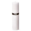 tagltd Chapel 3X12 White Pillar Paraffin Wax Candle Unscented Drip-Free Long Burning 175 Hours For Wedding Parties Set of 2 - 3 of 4