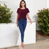 Anna-Kaci Women's Short Sleeve Crew Neck All-Over Sequin Embellished Top Stylish Sparkling Blouse - 2 of 4