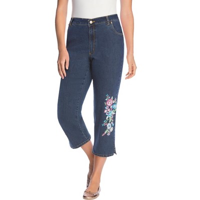 Woman Within Plus Size Capri Stretch Denim Jean