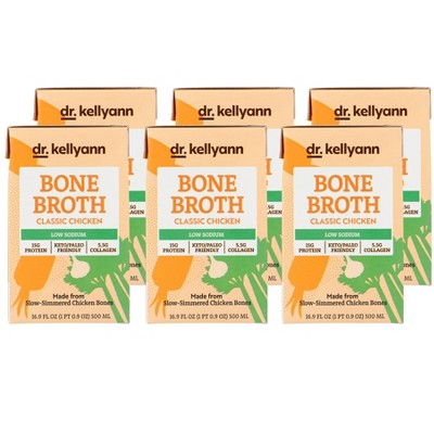 Dr. Kellyann Low Sodium Chicken Bone Broth - Case Of 6/16.9 Oz : Target