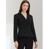 Allegra K Women's Office Notched Lapel Long Sleeve Crop Coat Blazer - 4 of 4