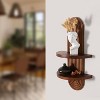 Attop Modern Wall Shelf with Arched Wood Design Mid-Century Double Floating Rainbow Shelves - 3 of 4
