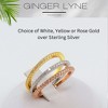 Eternity Wedding Band for Women Cubic Zirconia Sterling Silver Stacking Rings Ginger Lyne Collection - 3 of 4