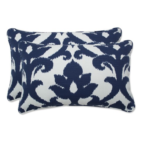 Navy blue and white best sale outdoor pillows