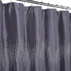 Grey Shimmer Faux Silk Fabric Shower Curtain Chic Sparkle Crystal Design for Bathroom, Grey, 72x72 Inches - 3 of 4
