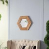 VYNXARIA 18.5" x 18.5" Hexagon Mirror with Natural Wood Frame, Wall Decor for Living Room Bathroom Hallway, - 3 of 4