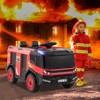 Costway 2-Seater Kids Ride on Fire Truck w/Remote Control Water Gun Extinguisher Shovel - 3 of 4