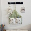 Anna-Kaci Hanging Wall Organizer with Gingham Top and Floral Double Pockets 11x10in - 3 of 3
