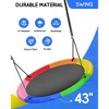 Mastgoal Sturdy & Comfortable 43 Inch Saucer Tree Swing Flying Indoor Outdoor Play Set Swing for Kids - 2 of 4