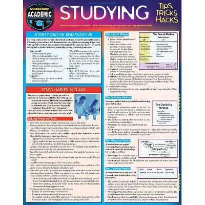 Studying Tips, Tricks & Hacks - by  Barcharts Inc (Poster)