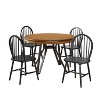 5 Piece Dining Table Set for 4, Round Dining Set Kitchen Table Set with 4 Chairs - ModernLuxe - 2 of 4