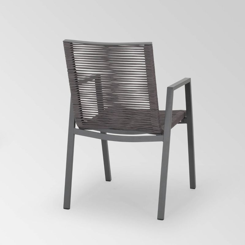 Deloris 2pk Aluminium Dining Chairs - Christopher Knight Home, 6 of 7
