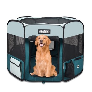 GOOPAWS 2-Door Portable Soft-Sided Dog, Cat & Small Pet Exercise Playpen - 1 of 4