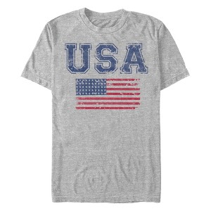 Men's CHIN UP Distressed Americana Flag T-Shirt - 1 of 4