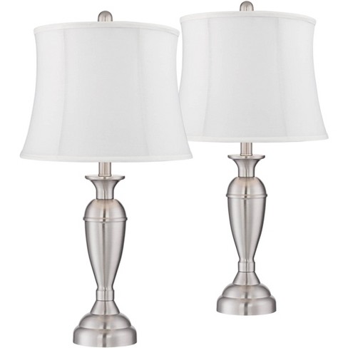 Brushed silver best sale table lamp