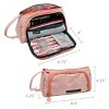 Wrapables Large Capacity Pencil Case, Portable Pencil Pouch for Stationery Office Supplies, Coral - 2 of 4
