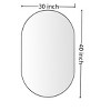 Sapphtopaz Modern Bathroom Mirror, Vanity Mirror with Metal Frame, Horizontal & Vertical Decorative Wall Mirrors Wall Decor for Bathroom, Over Sink - 4 of 4