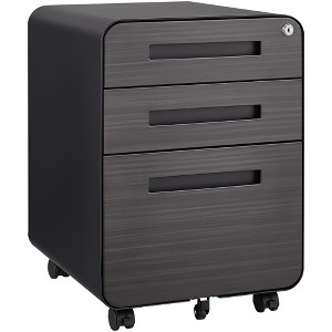 Runesay Mobile File Cabinet 3 Drawer, Under Desk Office, Versatile Storage Cabinet - 1 of 4