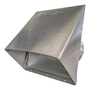 Builder's Best Heavy Gauge Outdoor Wall Vent Hood with Spring Loaded Damper and 6 Inch Diameter, Ideal for Kitchen Wall Vents, Silver - 1 of 3