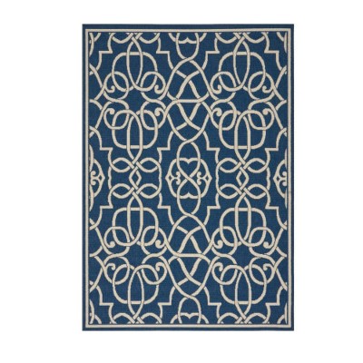 LunaLulinlk Navy Polypropylene 2205B 5'3" X 7'6"